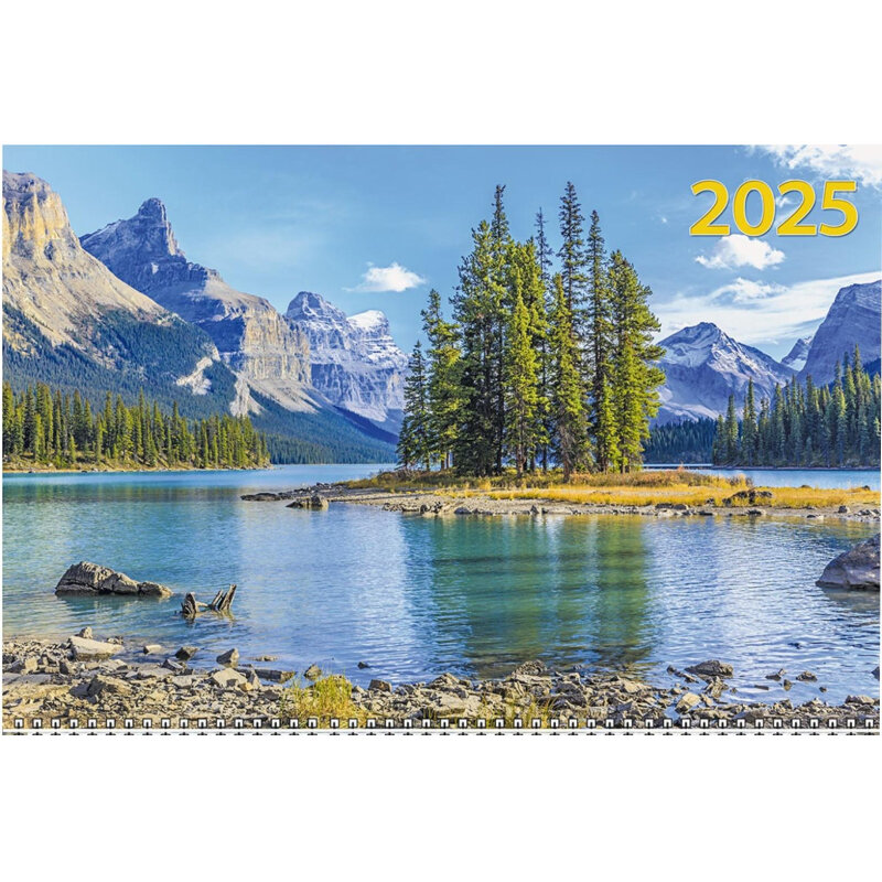 Календарь настен 3-х бл,2025, Озеро в горах, офс,310х680, КБ11-25 — фото 1