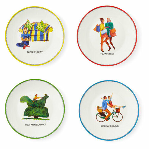 Набор тарелок пирожковых порционных Spode Кит Кемп Дудлс 15 см 4 шт фарфор костяной пк 11130₽