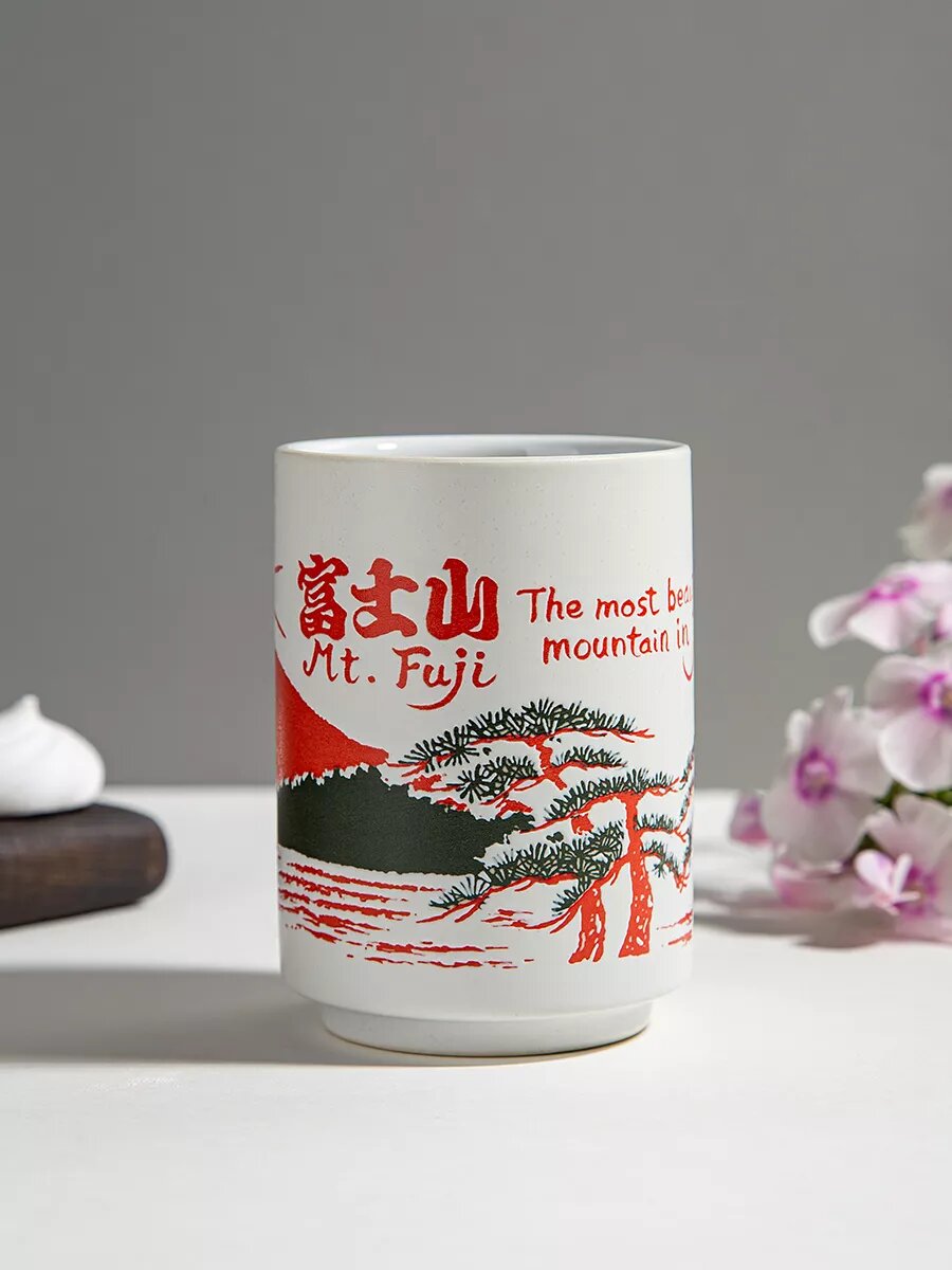 Стакан DB HOMME Японский стиль, керамика, красный цвет , 1 шт. — фото 1