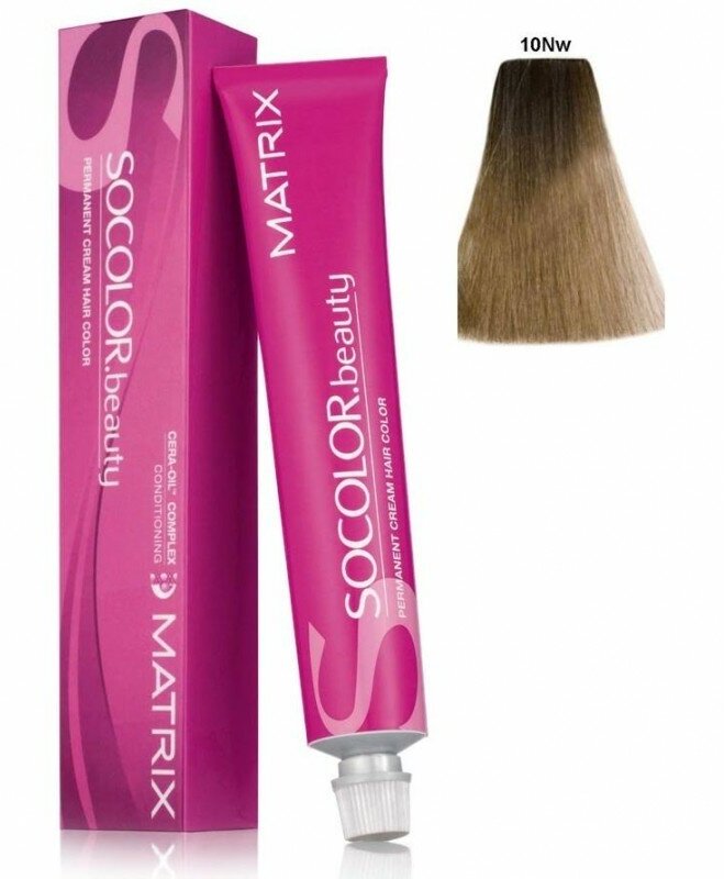 Обзор: Matrix Крем - краска SoColor beauty, 10NW очень-очень светлый блондин теплый натуральный, 90 мл