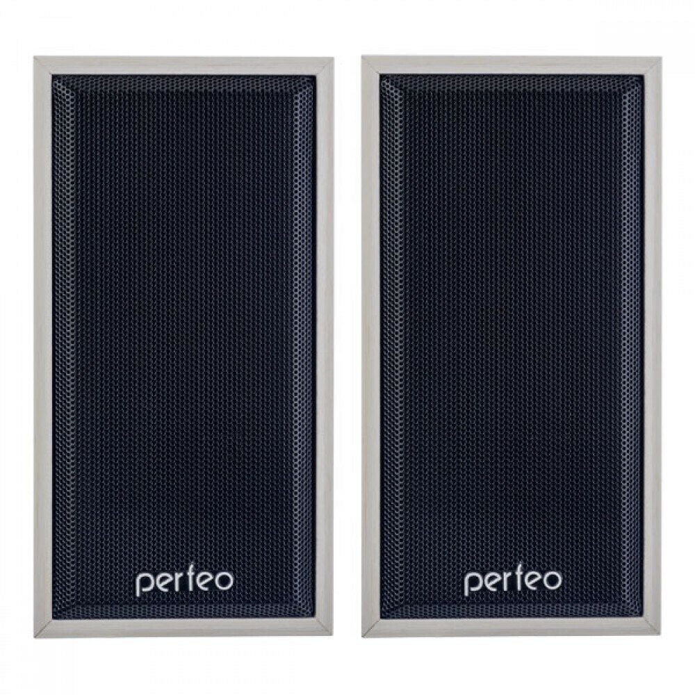 Колонки Perfeo CABINET 2.0 мощность2х3 Вт (RMS), белый дуб, USB — фото 1