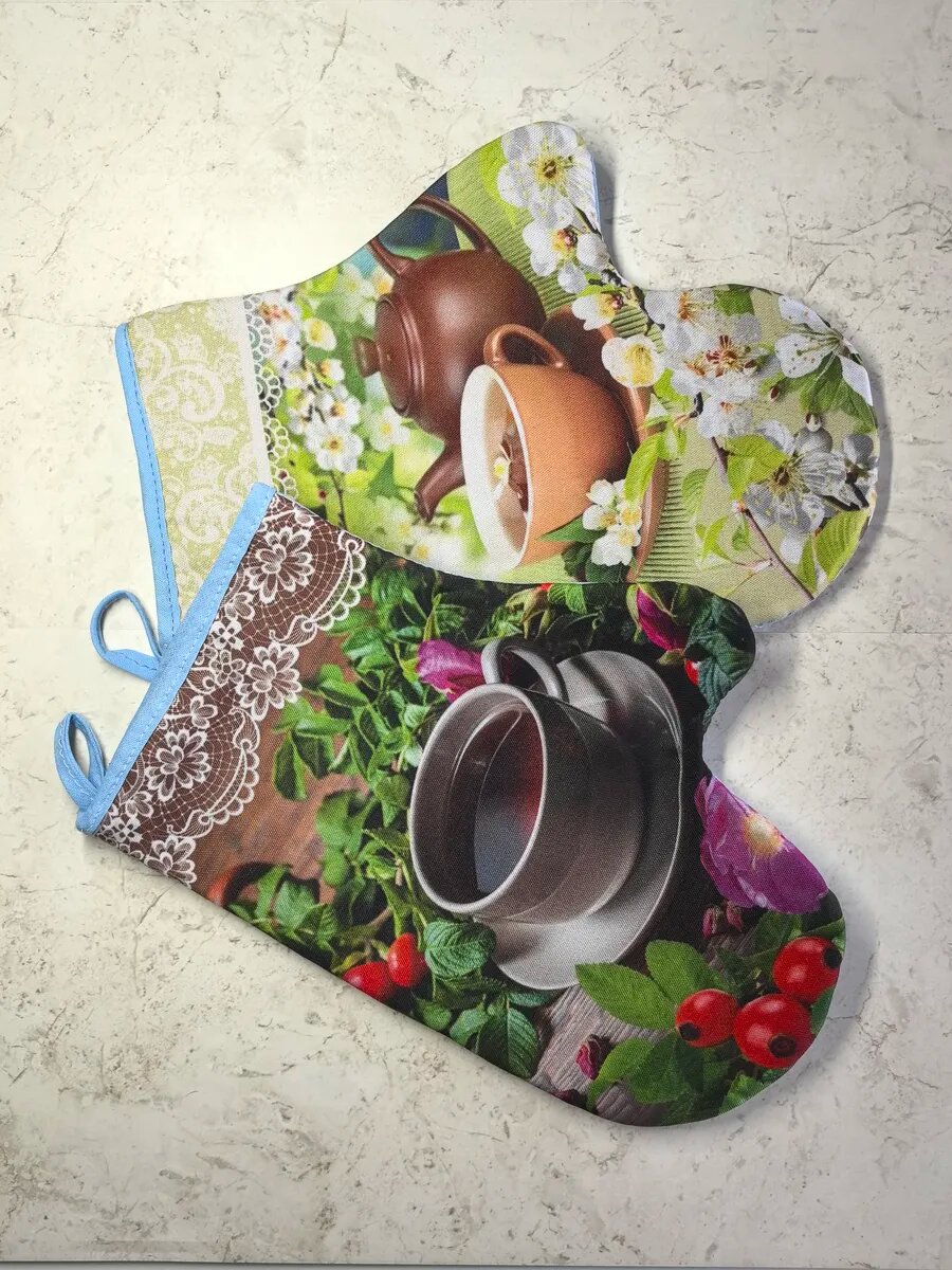 Рукавицы - прихватки для кухни набор из 2шт на правую руку