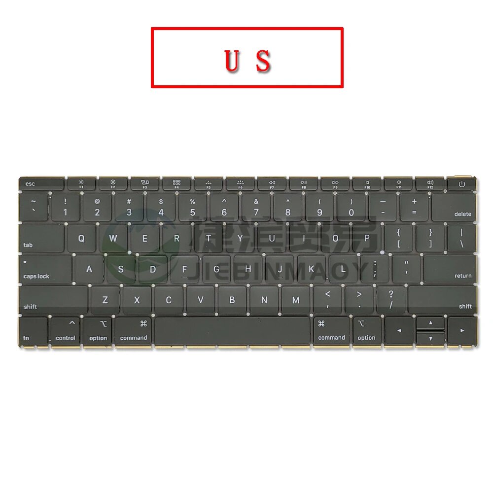 A1534 Клавиатура для Apple Macbook Retina 12 дюймов A1534 США Великобритания ЕС Английский Французский Русский Замена клавиатуры 2016 2017 год, US