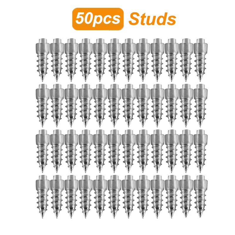 50-10 шт. зимние Нескользящие винты гвозди с инструментами шпильки для автомобильных шин противоскользящие падающие шипы колесные шины для автомобиля мотоцикла велосипеда 50Pcs without Tool