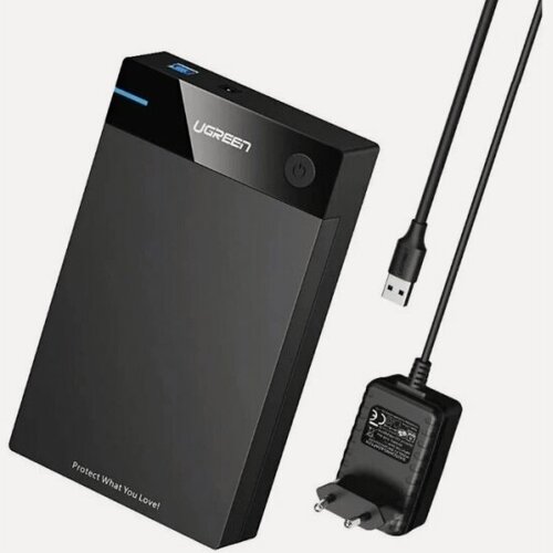 Изображение товара Внешний корпус Ugreen US222 (50422) USB 3.0, 3.5'/2.5" SATA, черный