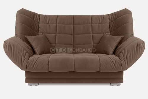 Изображение товара Диван Сток Диванов Марко, светло-коричневый велюр, механизм клик-кляк, съёмный чехол