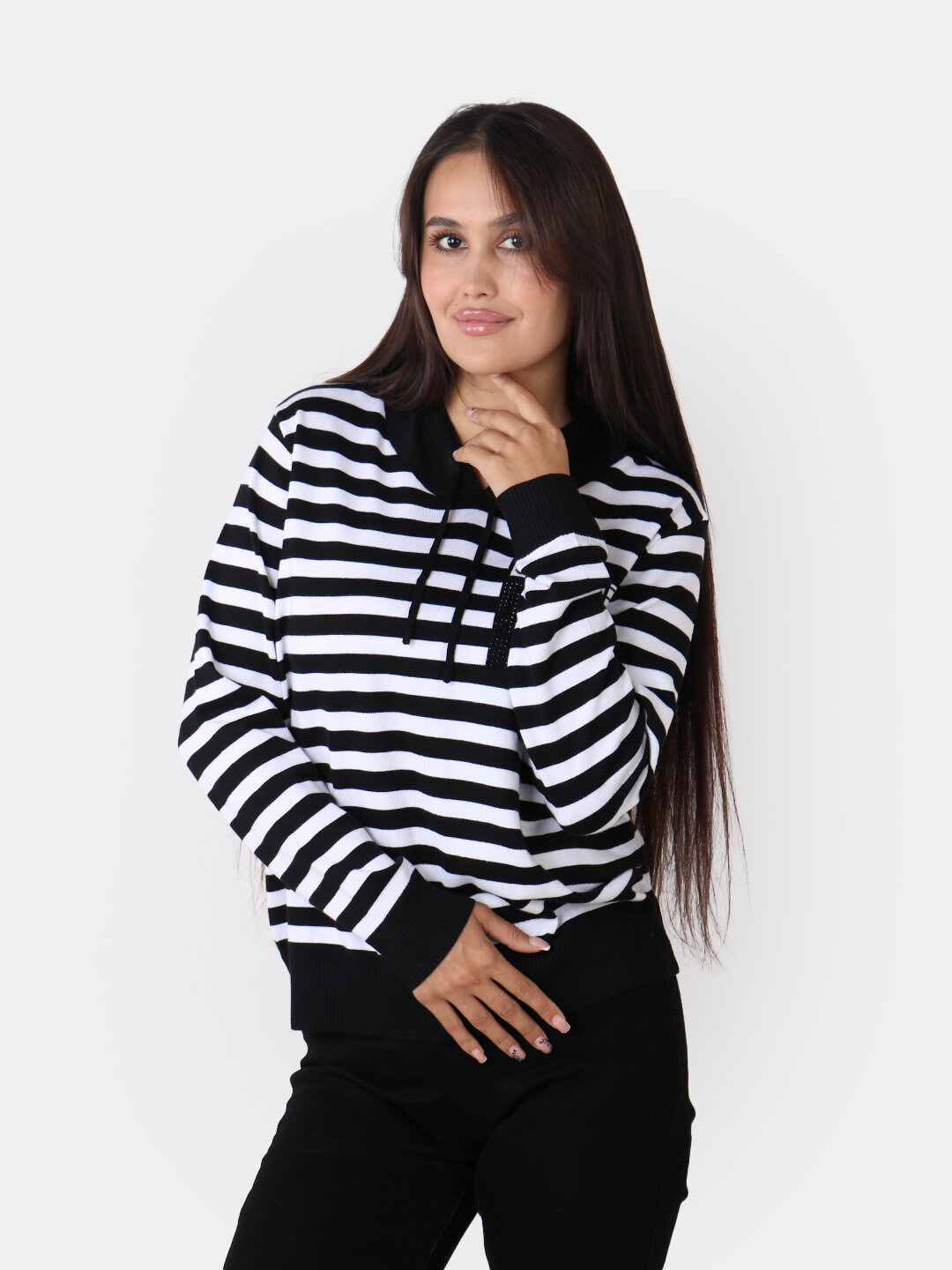 Свитер размер One Size, , черный