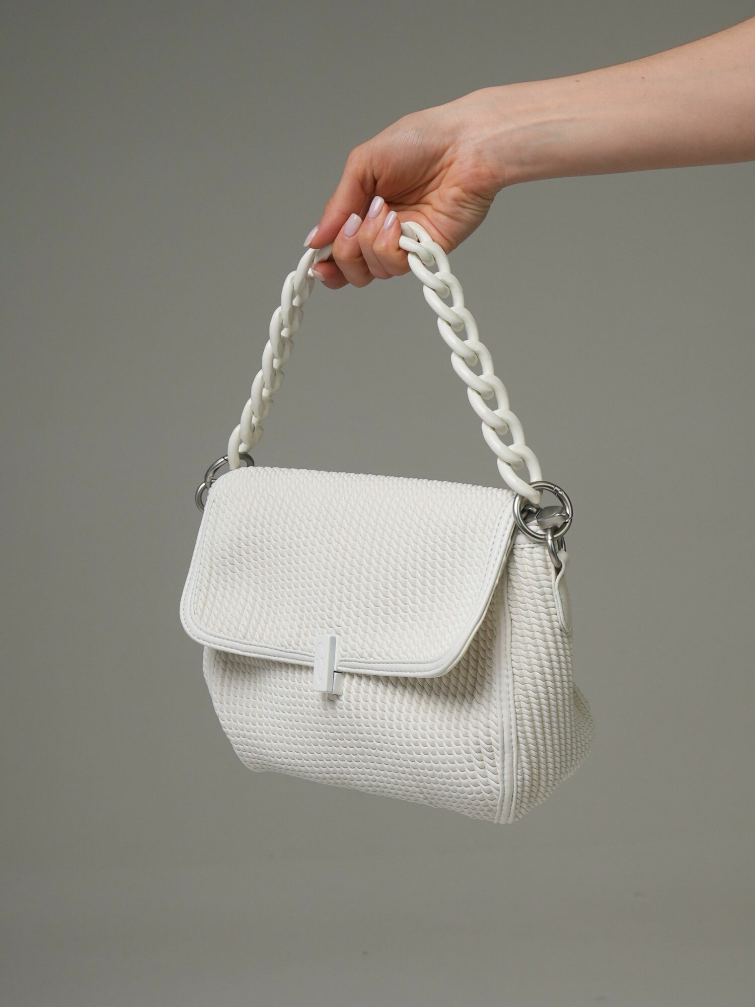 Сумка багет kari, белый2 — фото 1