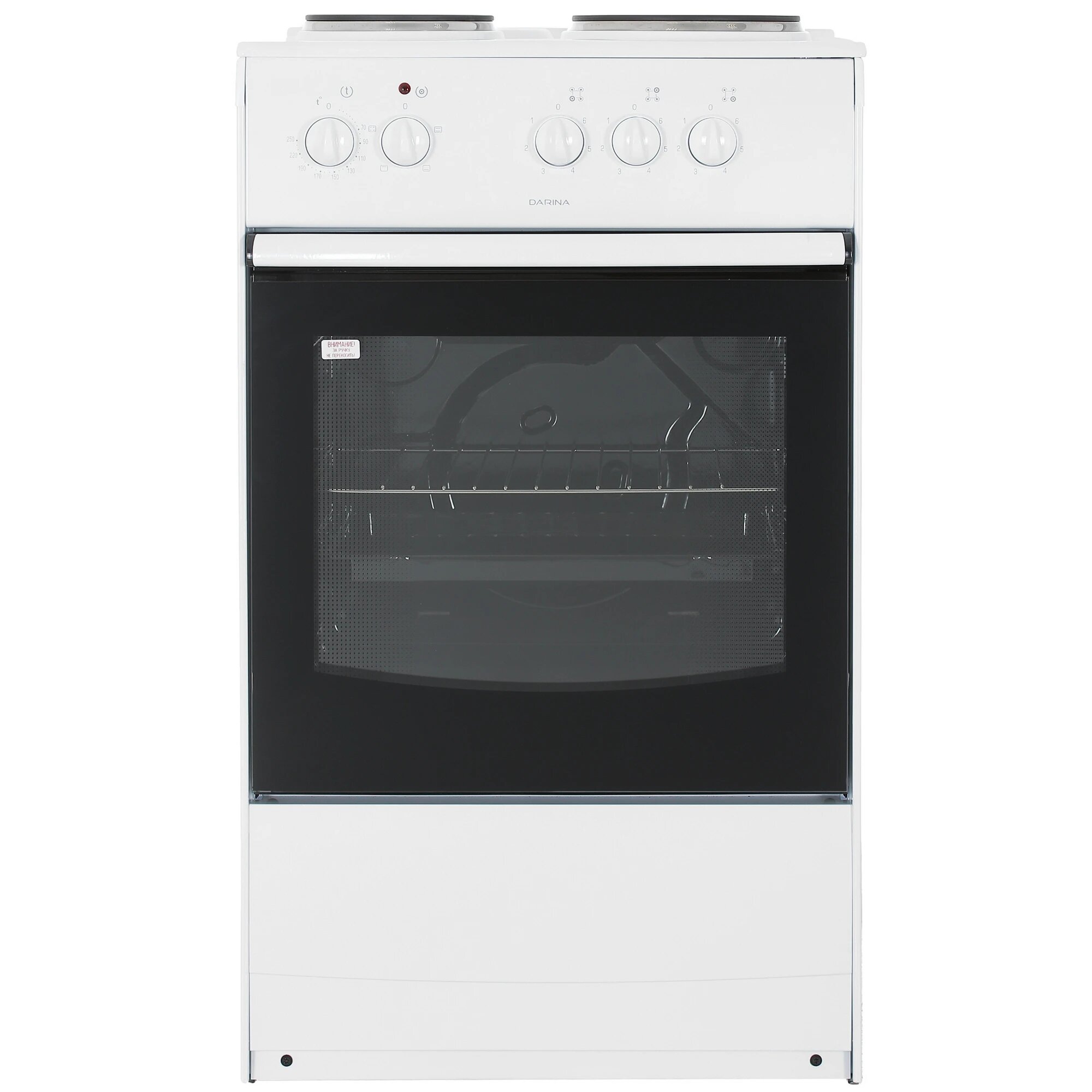 Электрическая плита DARINA E 33404 W, 3 конфорки, эмалированная сталь, белая