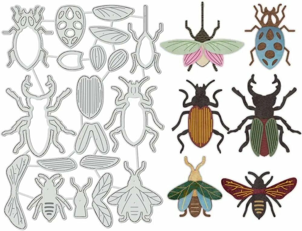 Металлические вырубные штампы BENECREAT шаблоны для вырубки пчелы и крыльев инструмент тиснения DIY поделок и скрапбукинга