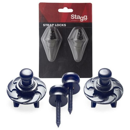 бонги stagg bw 200 bk Кнопки для крепления ремня STAGG SSL1 BK с замковой системой блокировки