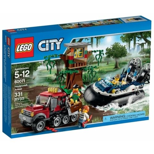 Конструктор LEGO City 60071 Полицейский корабль на воздушной подушке, 331 дет. конструктор lego city 60070 преследование на гидроплане