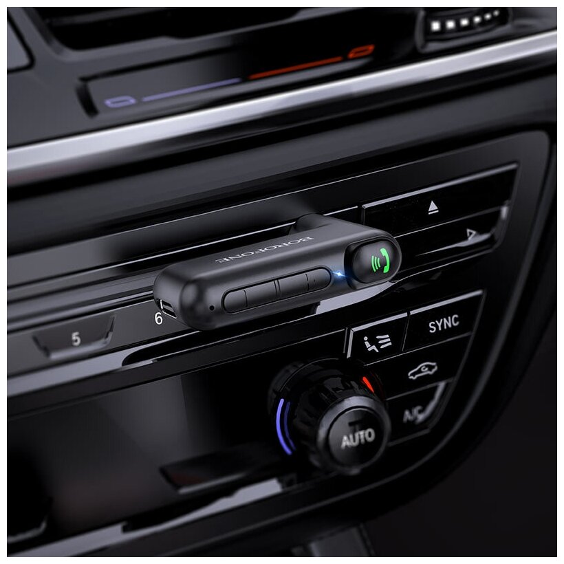 Автомобильный Bluetooth AUX адаптер Borofone BC35 автомобильный Bluetooth адаптер для музыки и громкой связи