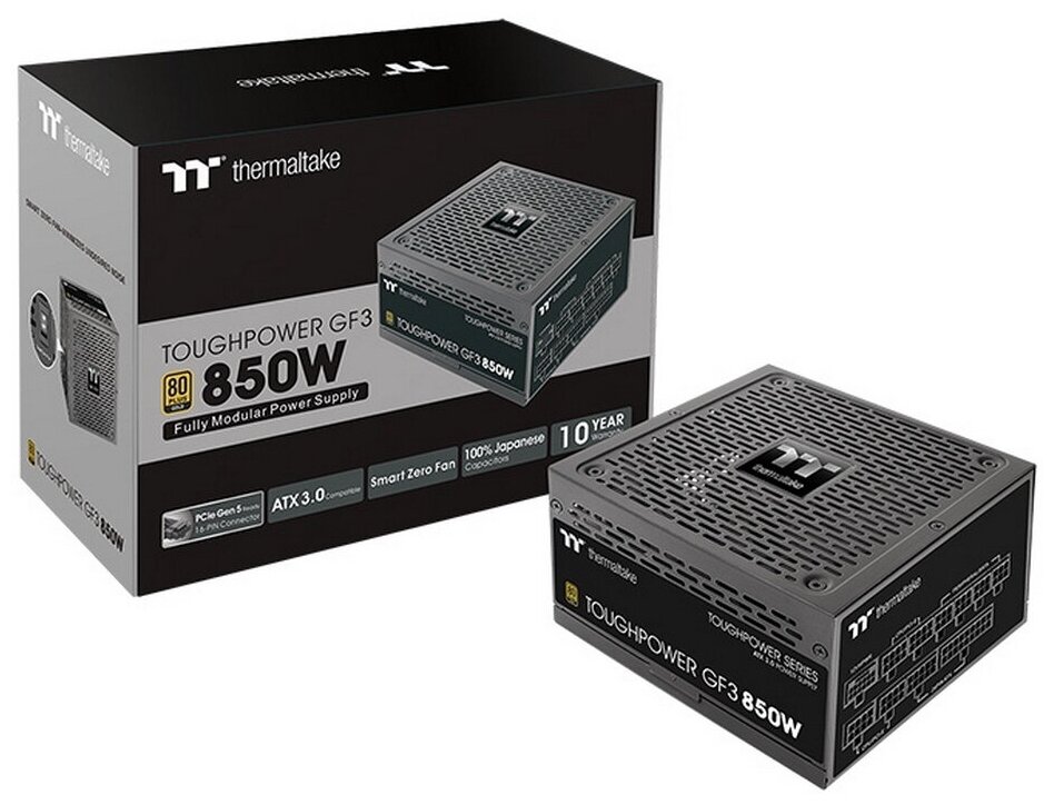 Блок питания Thermaltake Toughpower GF3 850 TPD-0850AH3FCG 850W, 80 Plus Gold, Fully Modular (12+4 pin PCIe Gen 5) (PS-TPD-0850FNFAGE-4) (533928)