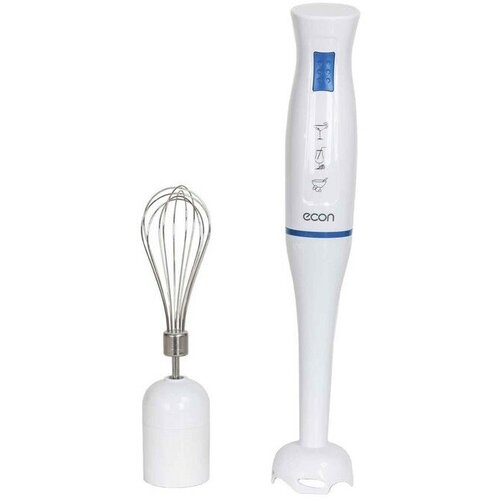 Блендер Econ ECO-201HB погружной 700 Вт 1 скорость 2 насадки бело-синий 1576300₽