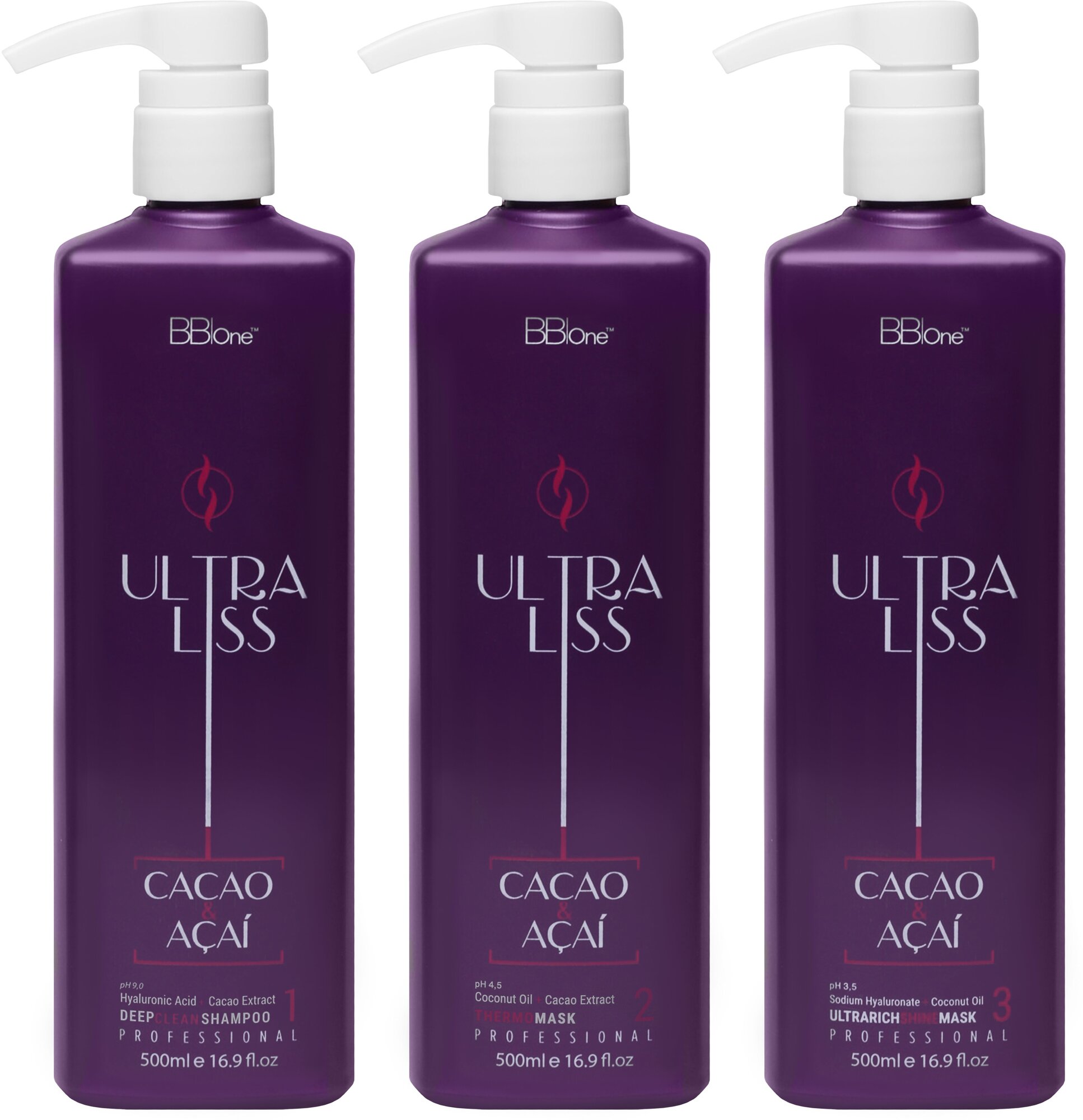 Набор Ultra Liss Cacao&Acai 3х500 мл