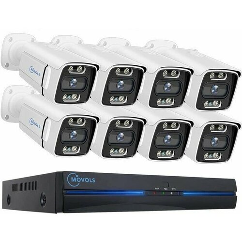 IP Комплект камер видеонаблюдения 5МП 8 Камер MO3588PG-5MP