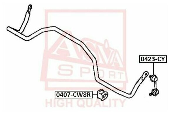 ASVA 0423-cy (MN184194) тяга стабилизатора задняя Mitsubishi (Мицубиси) Mitsubishi (Мицубиси) : Lancer (Лансер)