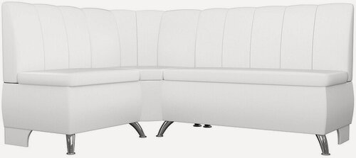 Изображение товара Кухонный диван Кантри угловой Белый Экокожа, 173х135х88 см, с ящиком для белья