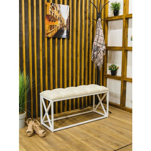 Банкетка металлическая с мягкой сидушкой