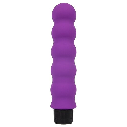 Фиолетовый силиконовый вибратор-елочка Cosmo - 15 см.
