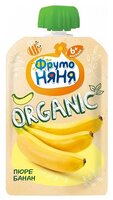 Пюре ФрутоНяня банан Organic (c 6 месяцев) 90 г, 1 шт.