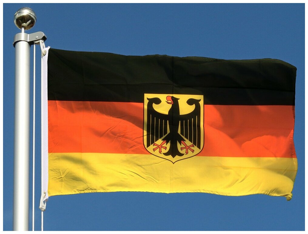 Флаг Германии с гербом 90х135 см