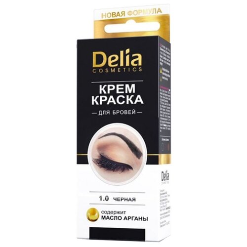 Delia Cosmetics Крем краска для бровей 1.0, черный