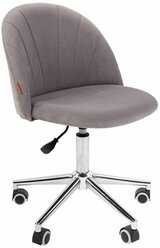 Компьютерное кресло для дома и офиса CHAIRMAN HOME 117, ткань велюр, серый