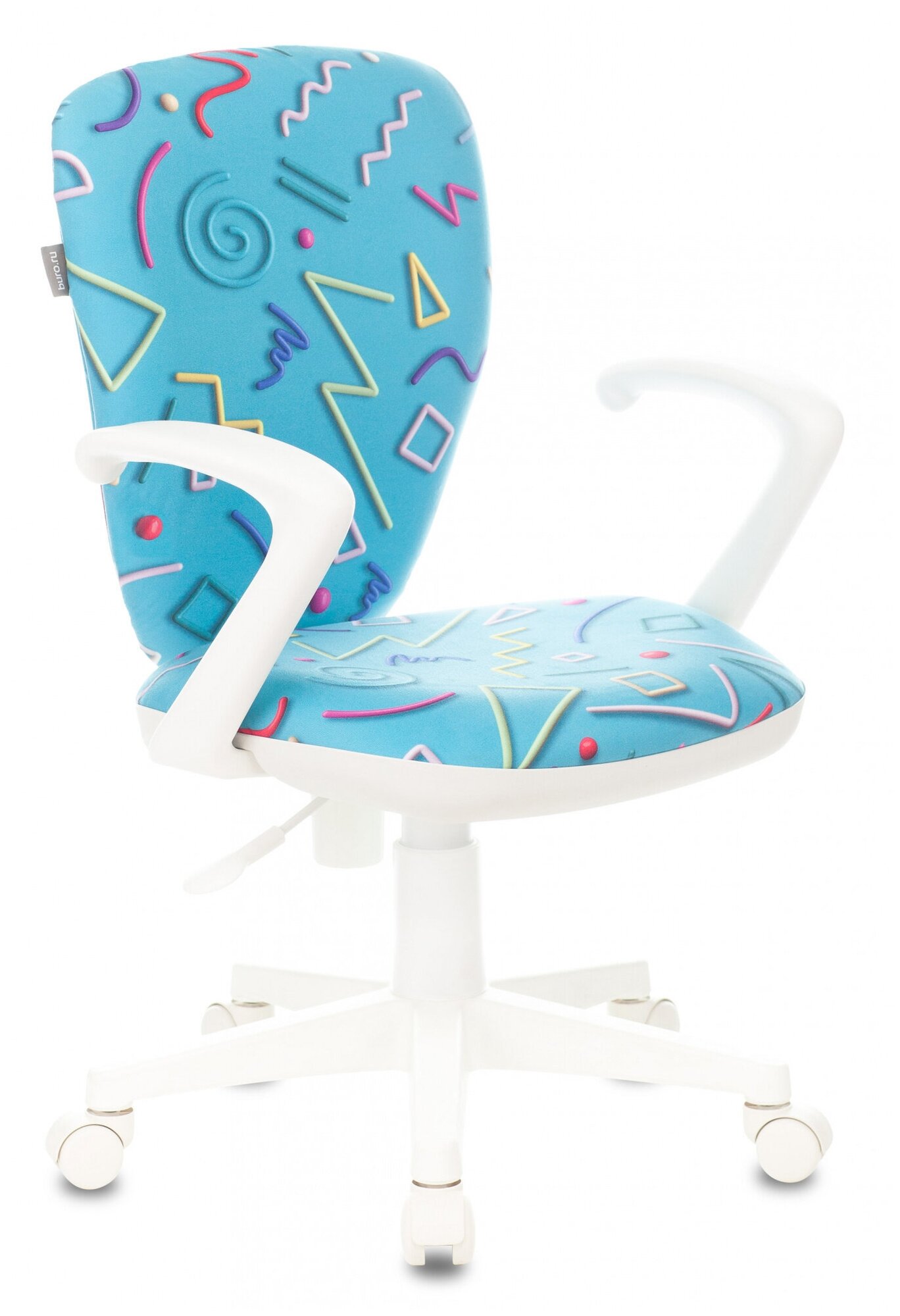 Кресло детское Бюрократ KD-W10AXSN, обивка: ткань, цвет: голубой - фото №1