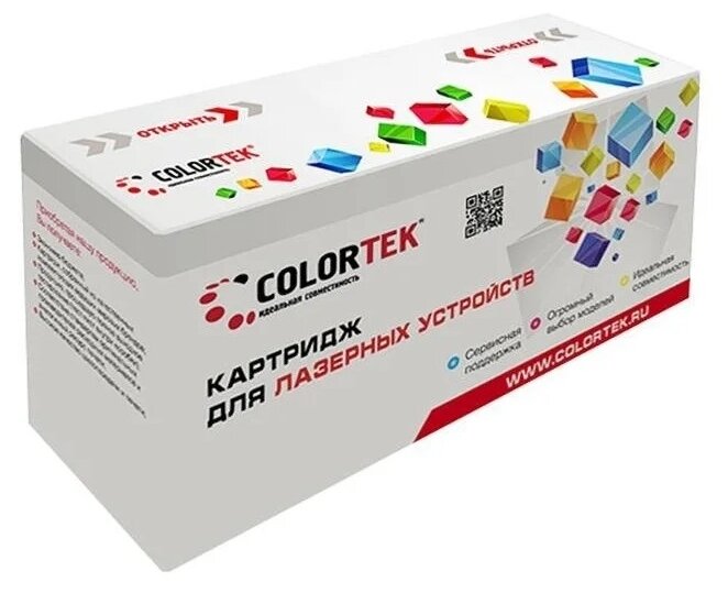 Картридж Colortek С-CE255A, 6000 стр, черный