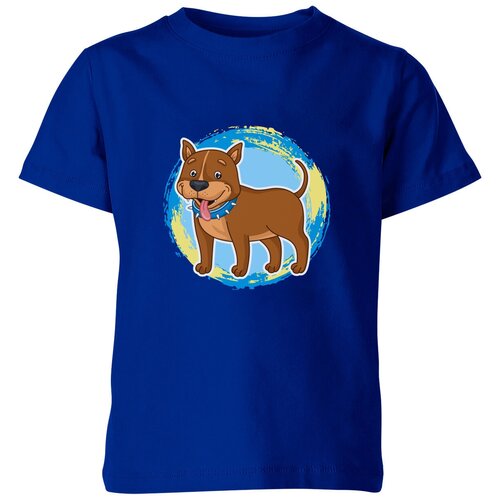 Футболка Us Basic, размер 10, синий мужская футболка стаффордширский терьер мультяшная собака m серый меланж