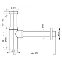 Сифон для биде AlcaPLAST A400