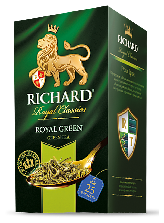 Упаковка 12 штук Чай Richard Royal Green (2г х 25)(300 пакетиков с ярл. в конверте)