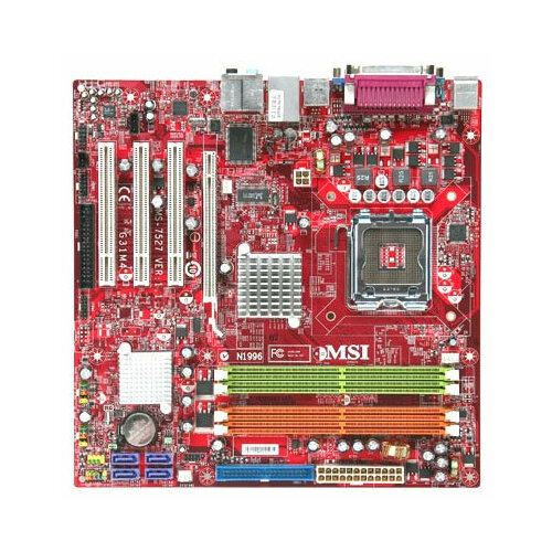 Материнская плата MSI MS-7527 G31M4-F LGA 775 G31 PCI-ESVGAGbLAN SATA MicroATX 4DDR2 PC2-6400 99000₽