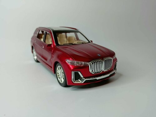 Модель автомобиля BMW X7 коллекционная металлическая игрушка масштаб 1:24 красный