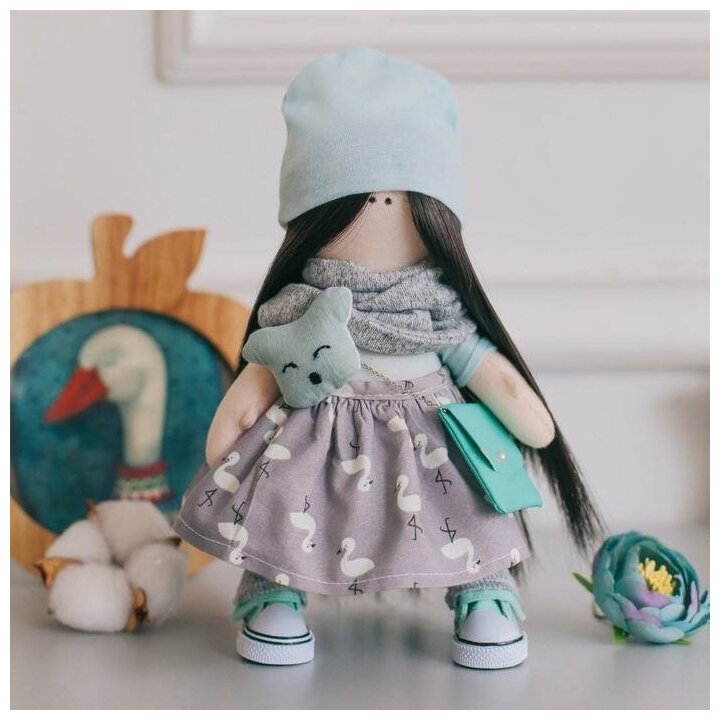 Набор для творчества Мягкая кукла Лина, набор для шитья, 21 х 0,5 х 29,7 см