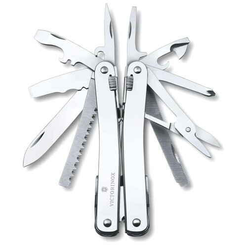 Мультитул пассатижи VICTORINOX SwissTool Spirit X Plus Ratchet серебристый мультитул victorinox swisstool spirit x 3 0224 n 105мм 26функц серебристый подар коробка