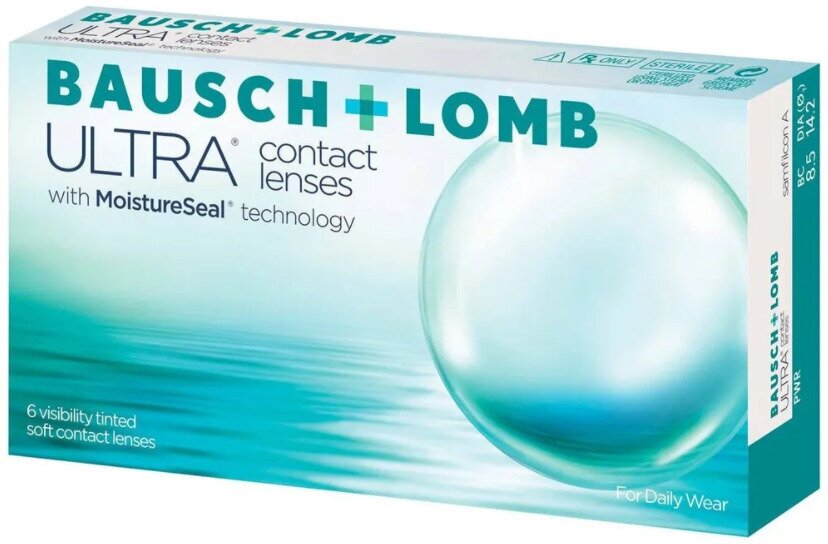 Контактные линзы Bausch & Lomb Ultra, 6 шт., R 8,5, D -5,5, 1 уп.