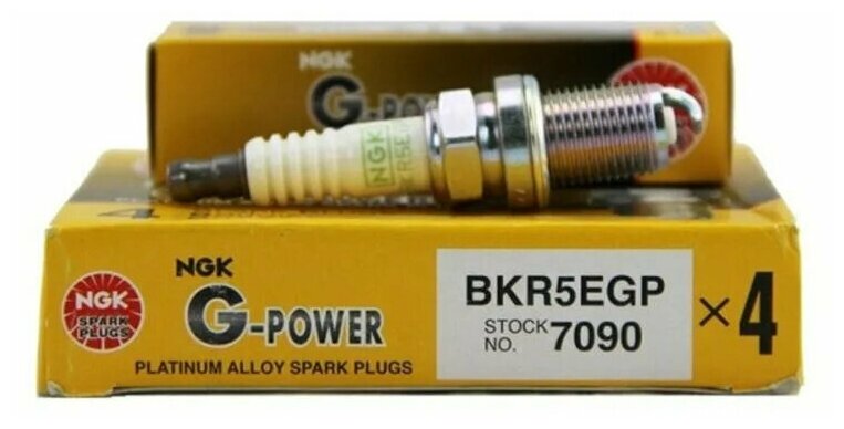 Свеча зажигания NGK Spark plug BKR5EGP для лег.авт. (7090) - фото №2