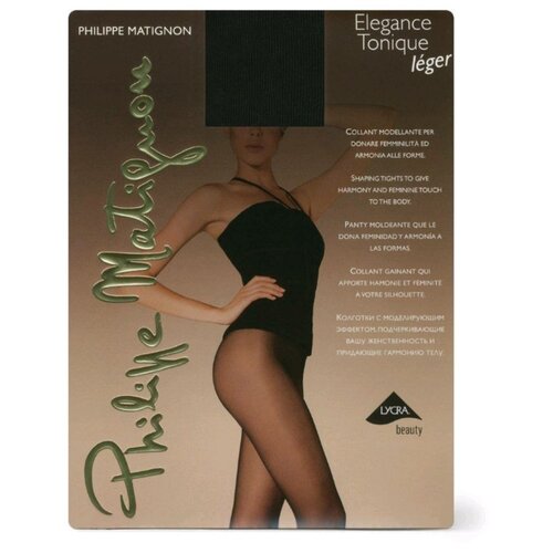 Филипп Матиньон. Колготки Elegance Tonique 15 Leger черный 5(XL)