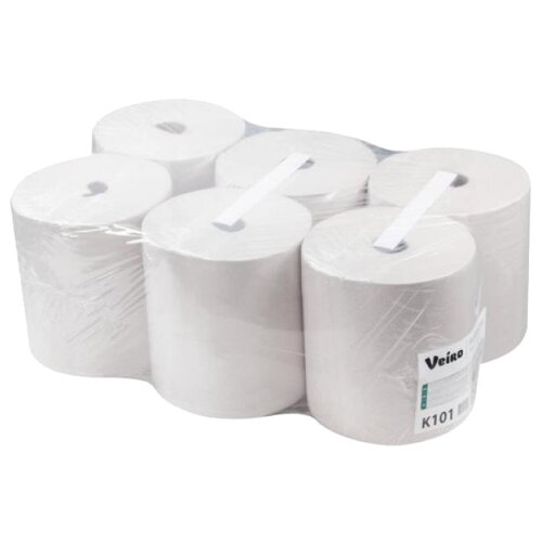Купить Полотенца бумажные Veiro Professional Basic K101 белые однослойные 6 рул.