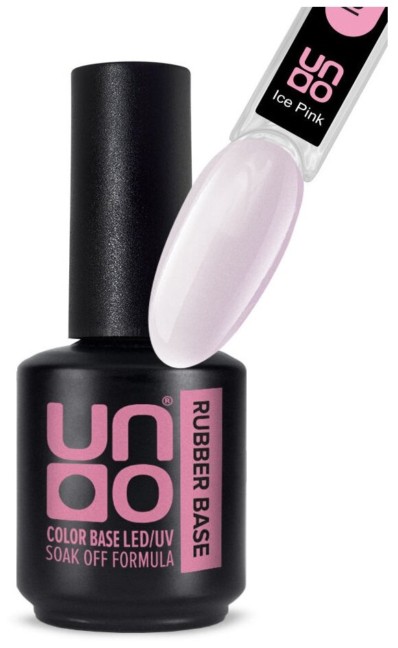 Uno, Rubber Color Base Gel - база камуфлирующая (Ice Pink), 12 гр