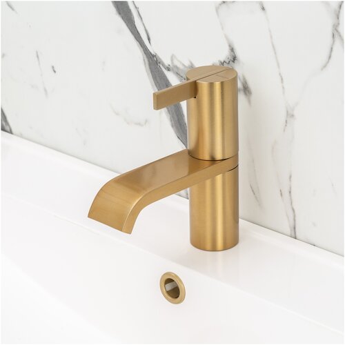 Смеситель для раковины BRUMA BREEZE 168 010 1SR золото матовое