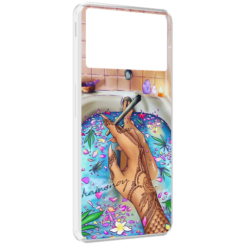 Чехол MyPads девушка в ванне женский для ZTE Nubia Z40S Pro задняя-панель-накладка-бампер