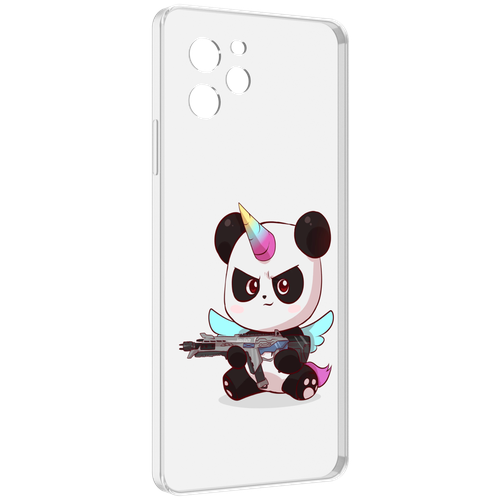 Чехол MyPads панда-единорог детский для Huawei Nova Y61 / Huawei Enjoy 50z задняя-панель-накладка-бампер