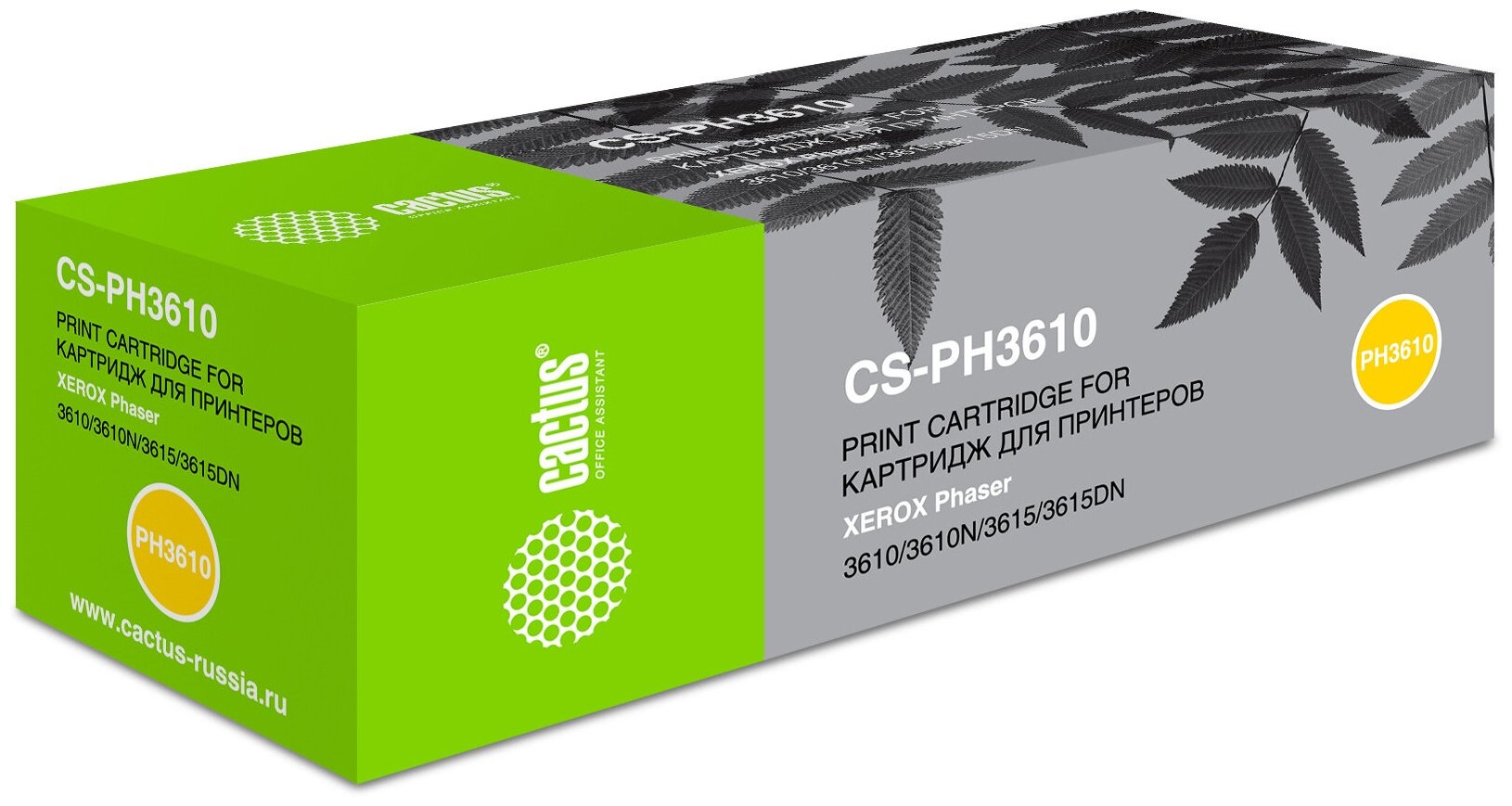 Картридж лазерный Cactus CS-PH3610 106R02721 черный (5900стр.) для Xerox Phaser 3610/3610N/3615/3615DN/3610DN/WorkCentre 3615/3615DN