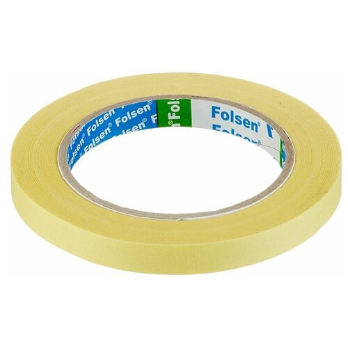 Лента малярная Folsen желтая 12 мм 50 м лента малярная folsen желтая 30 мм 50 м