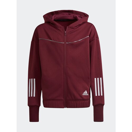 Толстовка adidas детская, капюшон, размер 152, красный