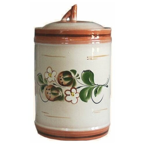 Банка+крышка для сыпучих Виктория 2 средняя 1,4л Кунгурская керамика